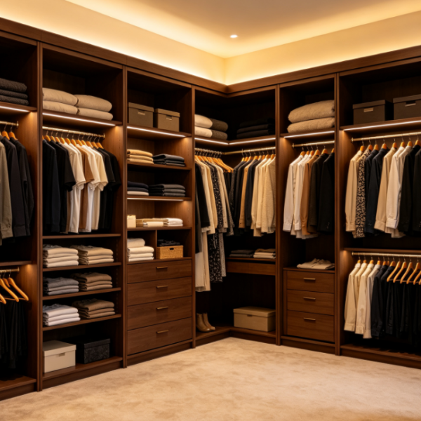 Comprehensive Large Wardrobe Organization
